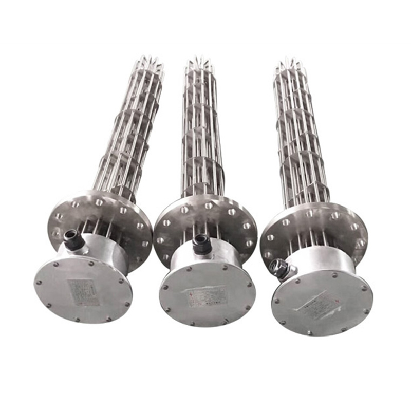 Calentador tubular con brida