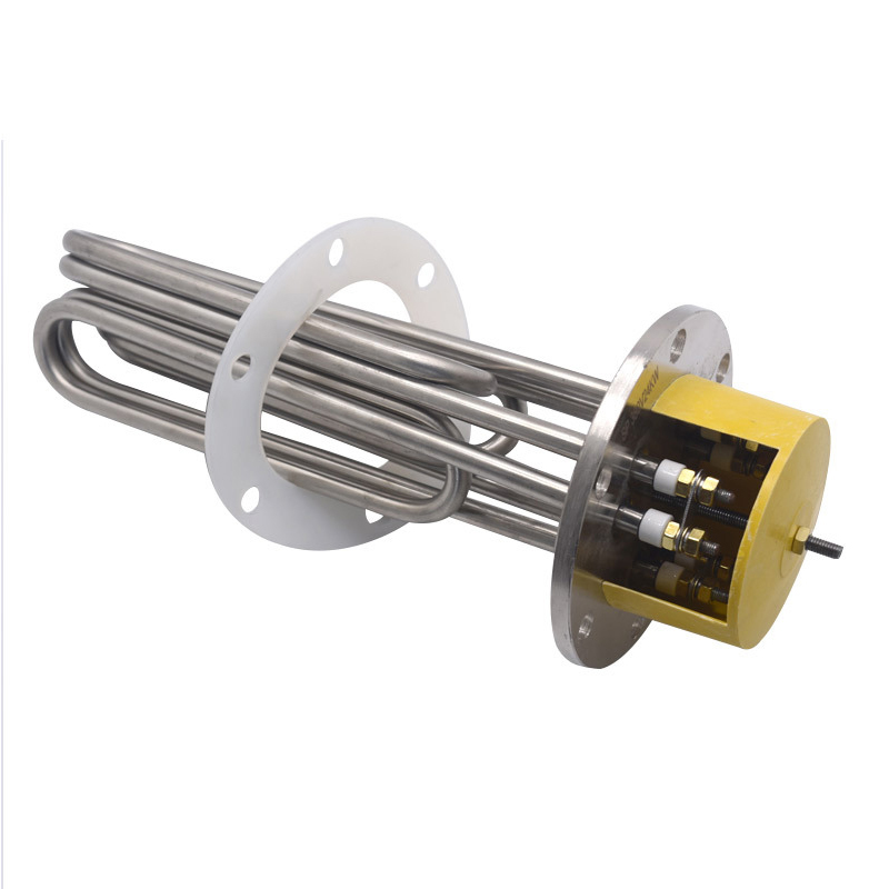 Calentador tubular con brida