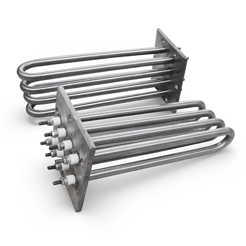 Calentador tubular con brida Calentador tubular