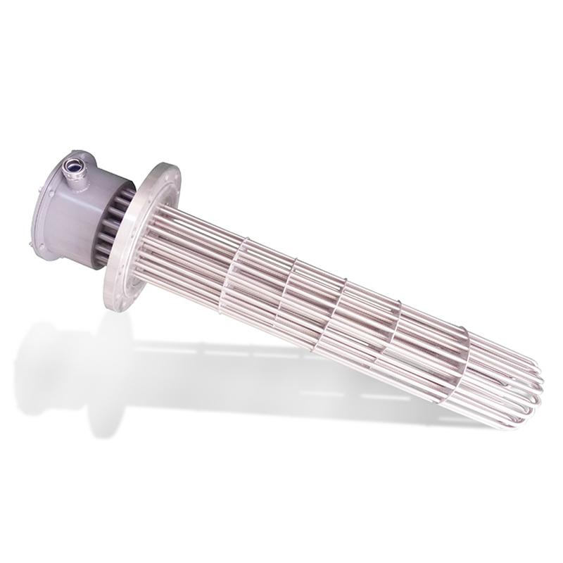 Calentador tubular con brida
